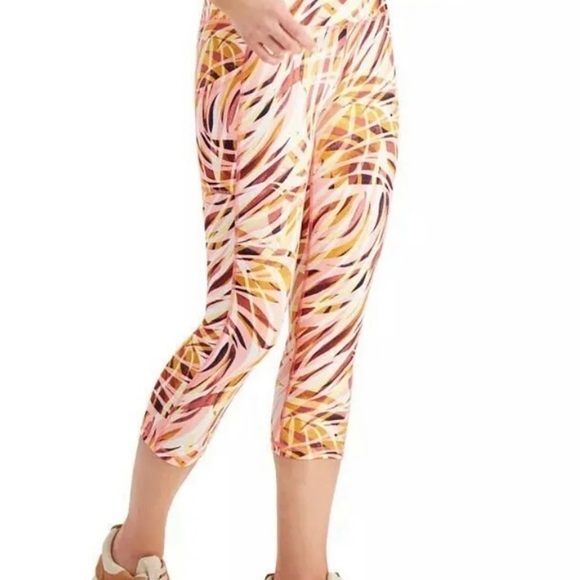 𝅺women's Ideology Performance Compression Printed Cropped Leggings-NWT - Picture 5 of 5